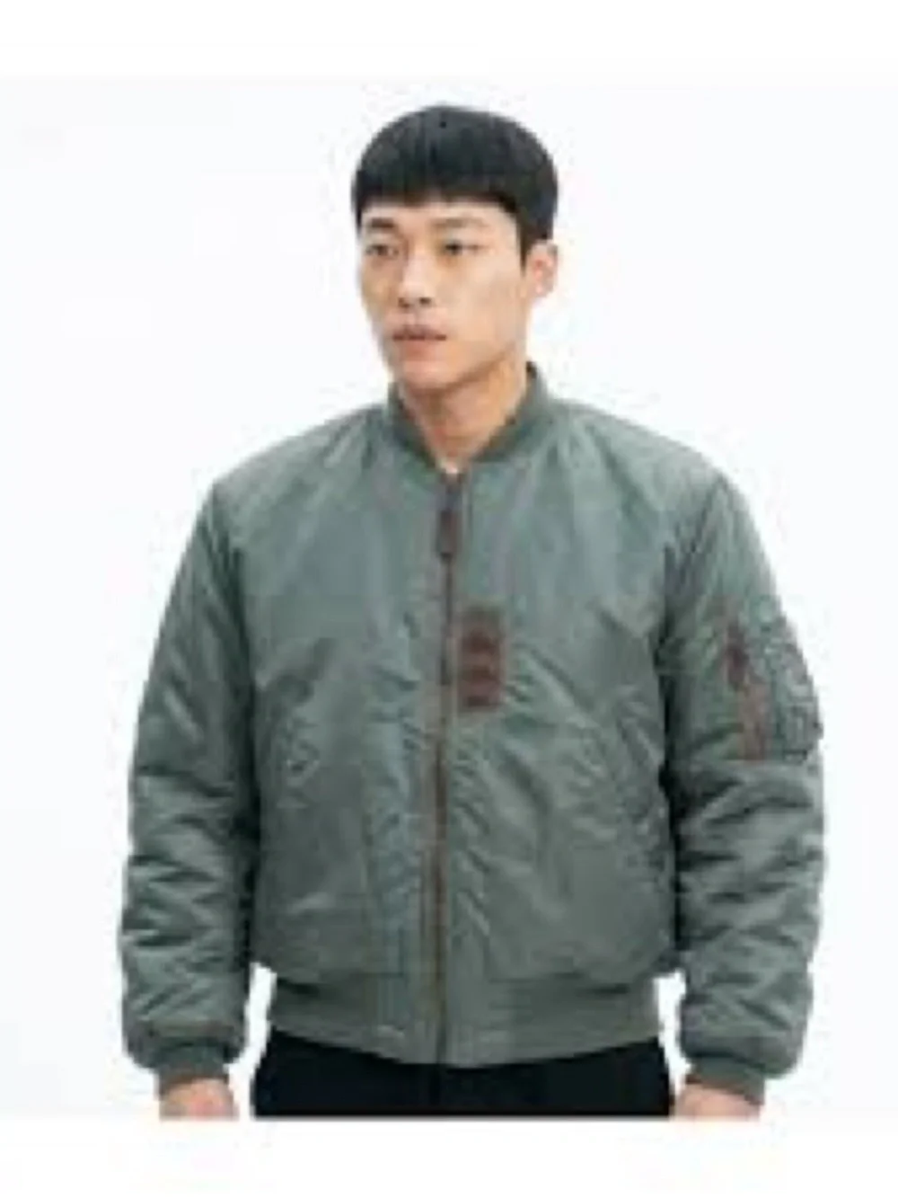 Abercrombie & Fitch MA-1 Flight Bomber Jacket Men's Size L Sage Green Quilted